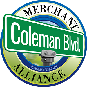 Coleman Boulevard Merchant Alliance logo/seal